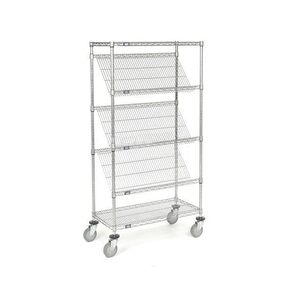 Global Industrial Container Truck, Chrome Wire, 36L x 18W x 70H 239429 - main